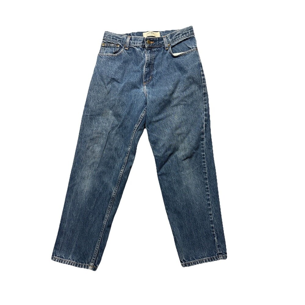 L.L.Bean Double L Jeans Womens 14 P 30x27 Blue Denim Classic Fit Straight Leg